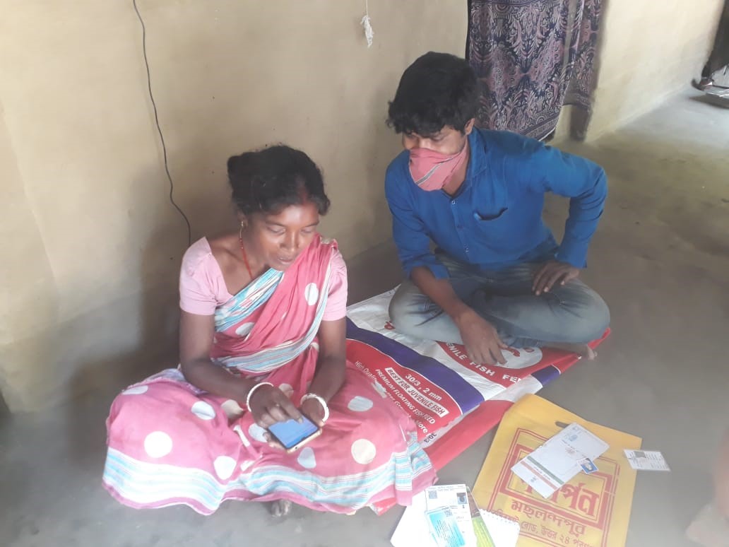Linking woman with Govt. schemes via mobile phone